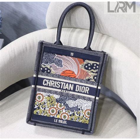 sun vertical dior book tote tarot embroidered canvas bag|dior bag personalized.